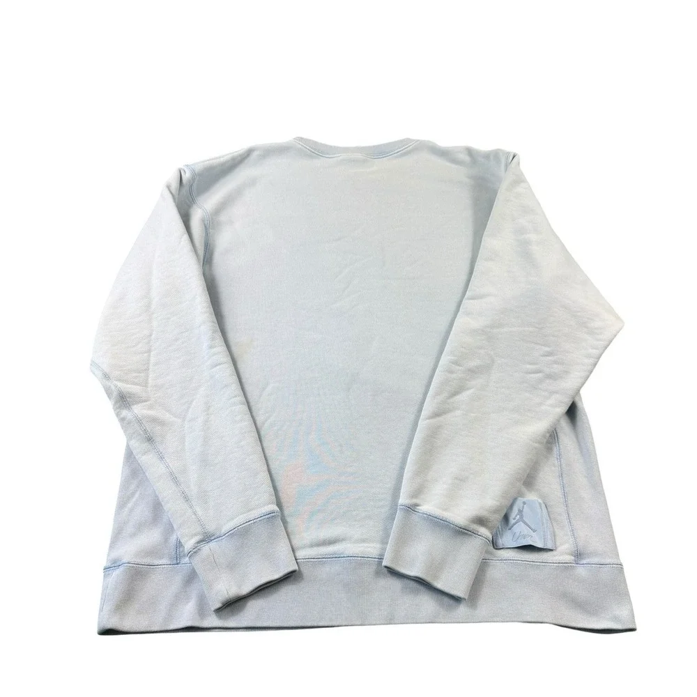 Jordan X Union‎ Blue Graphic Heavy Cotton Crewneck Size Large Tall